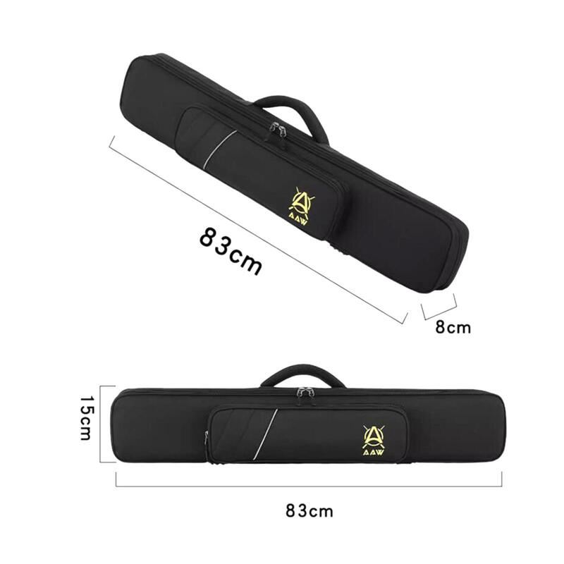 3x4 Pool Cue Cases 7 Holes Cue Cases Portable Handle 1/2 Cue Cases Carry Bag