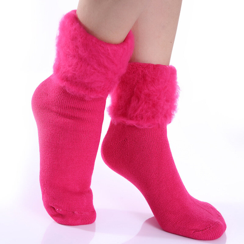 Frauen Winter gestrickte Stiefel Socken super weich warm gemütlich flockig Fleece gefüttert Damen Winter Schnees ocken Bodens ocken für kaltes Wetter