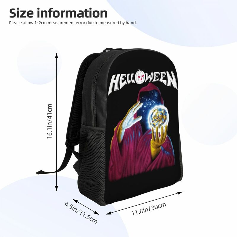 Helloween Keeper Of The Seven Keys Part Backpacks for Men Women Waterproof College School Heavy Metal Rock Bag Print Bookbags