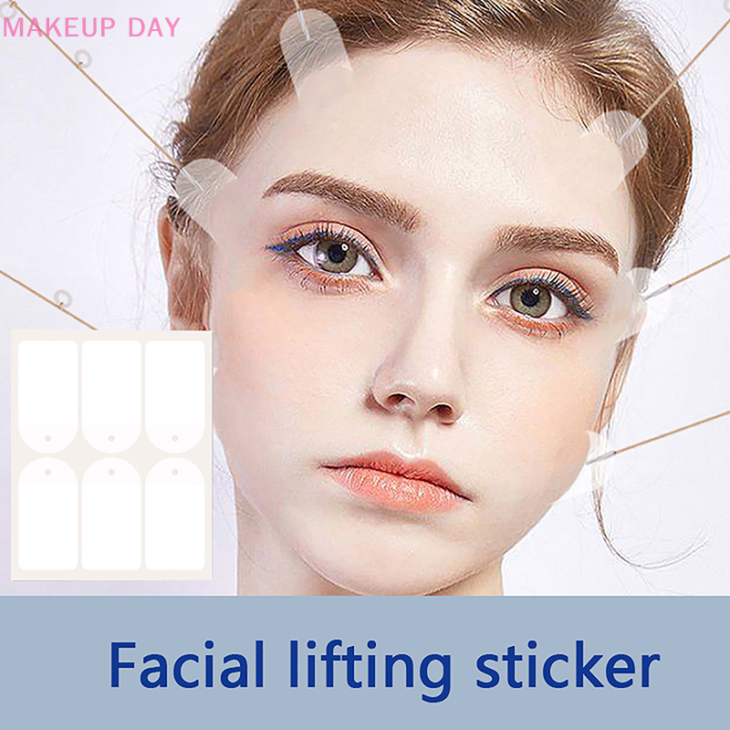 Invisível Fino V-Shape Face Adesivos, Levantamento Rápido, Facial Lift Up, Pescoço Eye, Duplo Chin Wrinkle, Fita de maquiagem, 18pcs