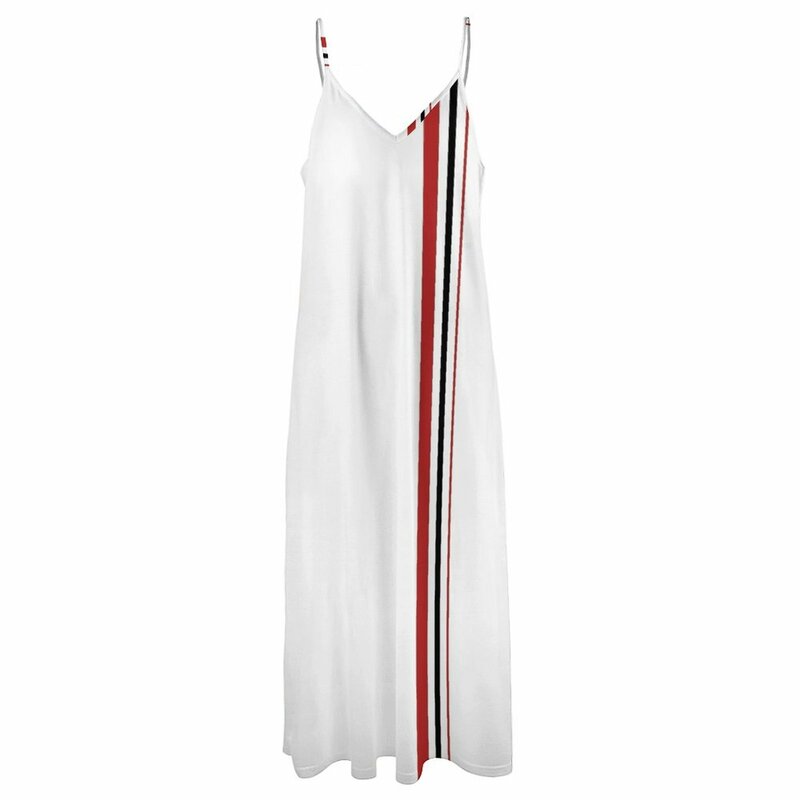 Red and black vertical lines, very 60's! Sleeveless Dress summer dresses women 2023