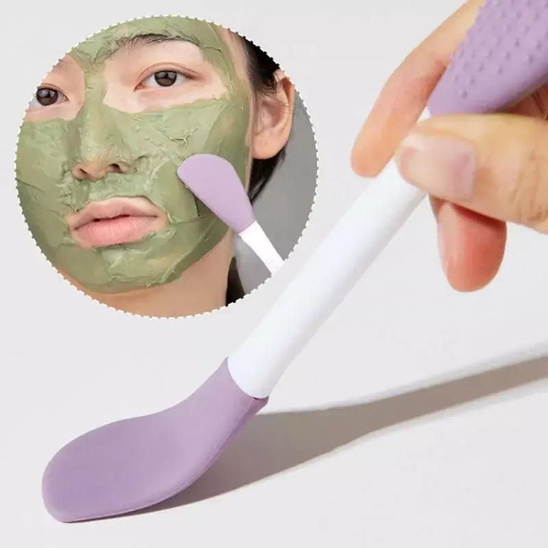 Doppelkopf Silikon Gesichts maske Pinsel Gesichts massage Reinigungs bürsten DIY Schlamm Film Schaber Gesichts pflege Tool Drops hipping