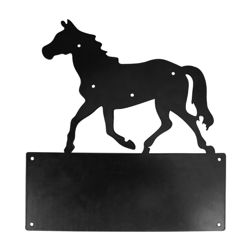 Equesstrian-Horse Name Plate, alat stabil, warna hitam, cinta Anda, papan nama