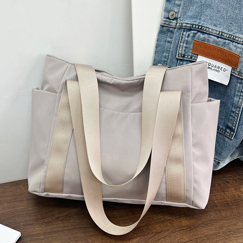Вместительная женская сумка через плечо, нейлоновая сумка-тоут, дорожная сумка, спортивная и удобная сумка
