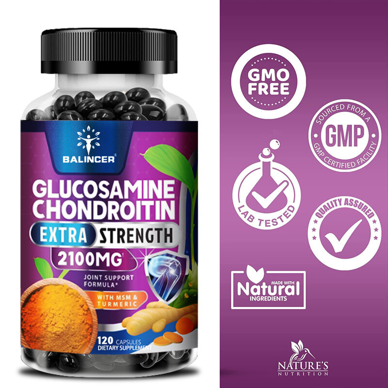 Glucosamine Chondroitin Extra Strength 2100 Mg - Relieves Arthritis and Supports Joint Mobility, Strength, and Comfort