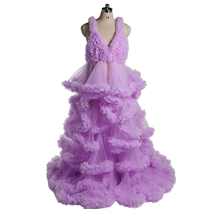 Элегантное Многоярусное свадебное платье с глубоким V-образным вырезом и открытой спиной на бретелях-спагетти для женщин платье со шлейфом для беременных Vestidos De Noiva 2024