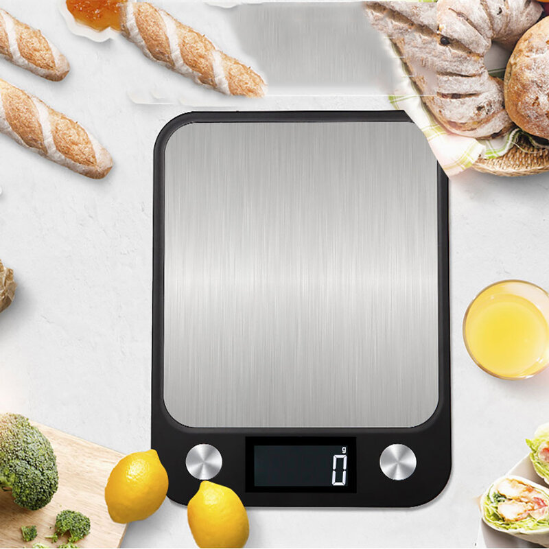 Küche Skala 15Kg/1g Gewicht Von Lebensmittel Kaffee Balance Intelligente Elektronische Digital Waagen Edelstahl Design für Kochen und Backen