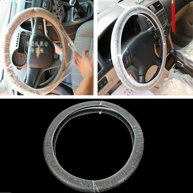 100Pcs Disposable Steering Wheel Covers Universally Wheel Cover Steering for Auto Truck Waterproof Car Accessories