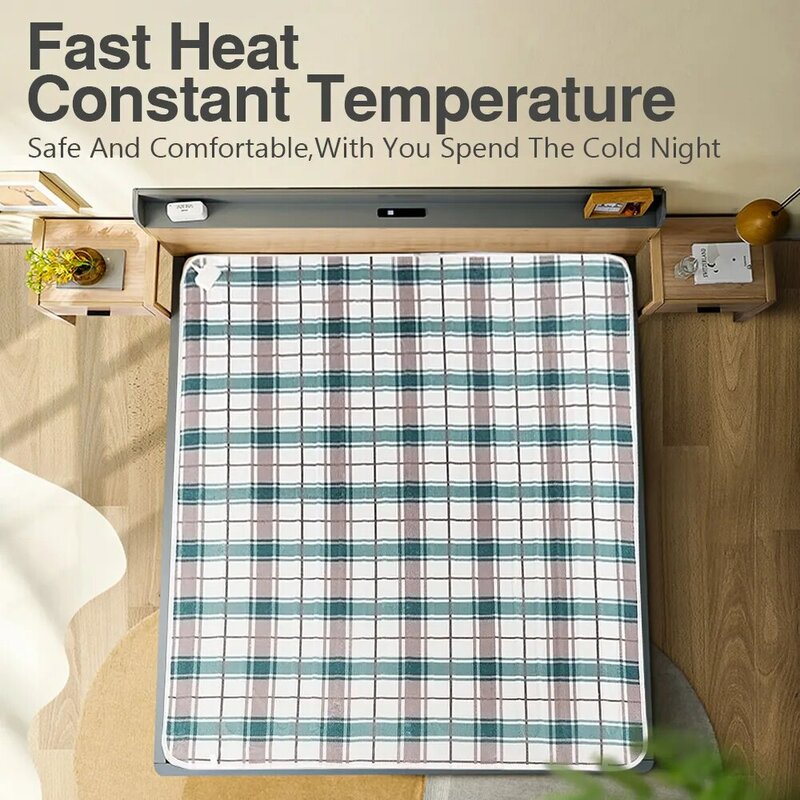 Manta eléctrica con termostato para colchón, calentador más grueso de 220 V, 110V, para invierno, EU US Pl
