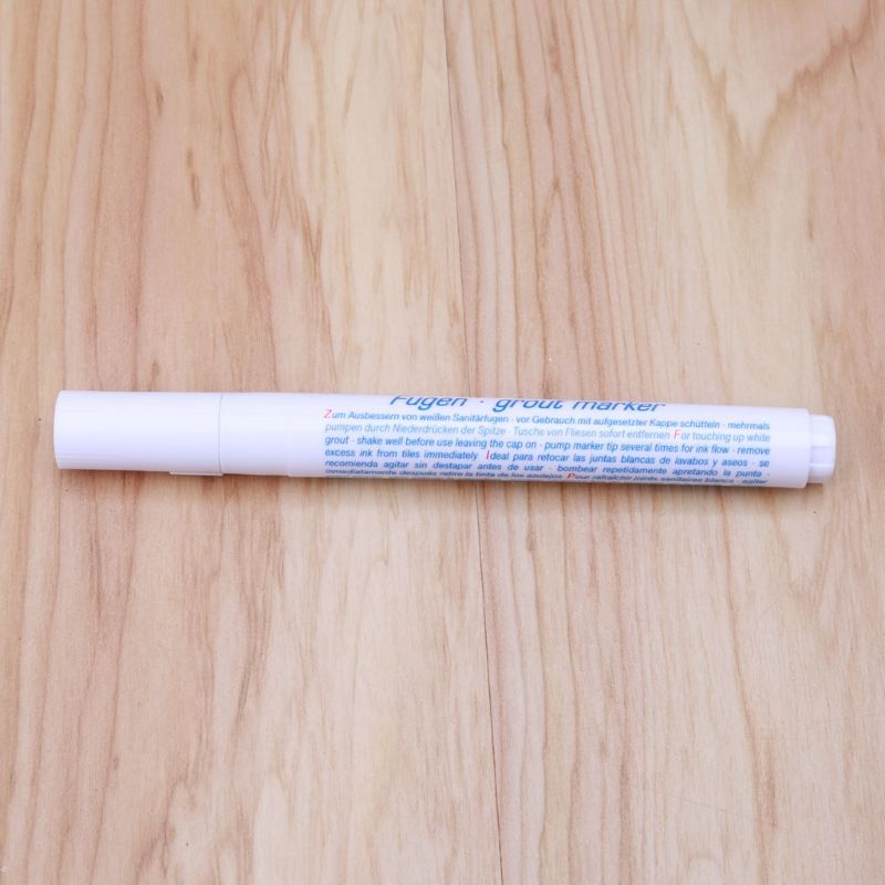 4 pçs telha argamassa caneta branco renovar marcador de reparo com substituição ponta nib para restaurar o olhar de linhas de argamassa telha caneta