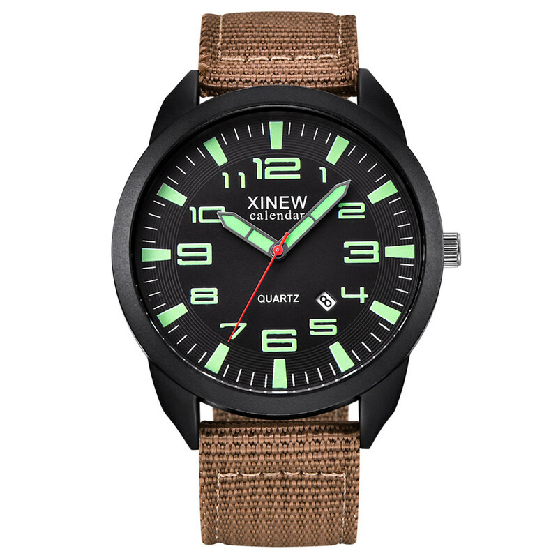 Jam tangan kuarsa Analog olahraga militer baja tahan karat tanggal pria jam tangan pria jam tangan pria mewah