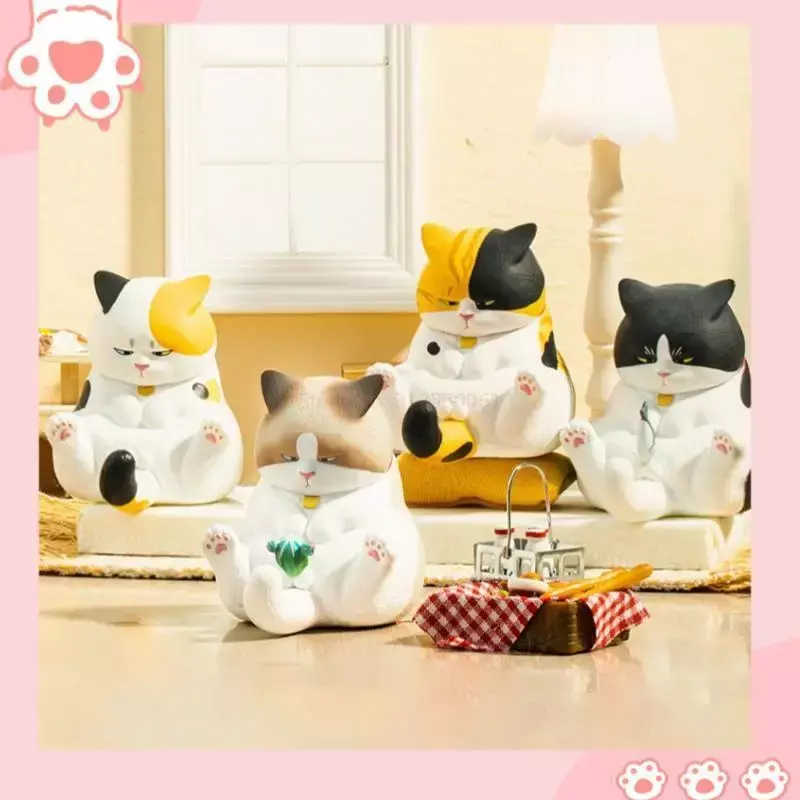 Cjoy 가랑이 고양이 3 블라인드 박스, 귀여운 동물 신비한 서프라이즈 박스, 피규어 컬렉션, PVC 모델 인형 장난감 선물