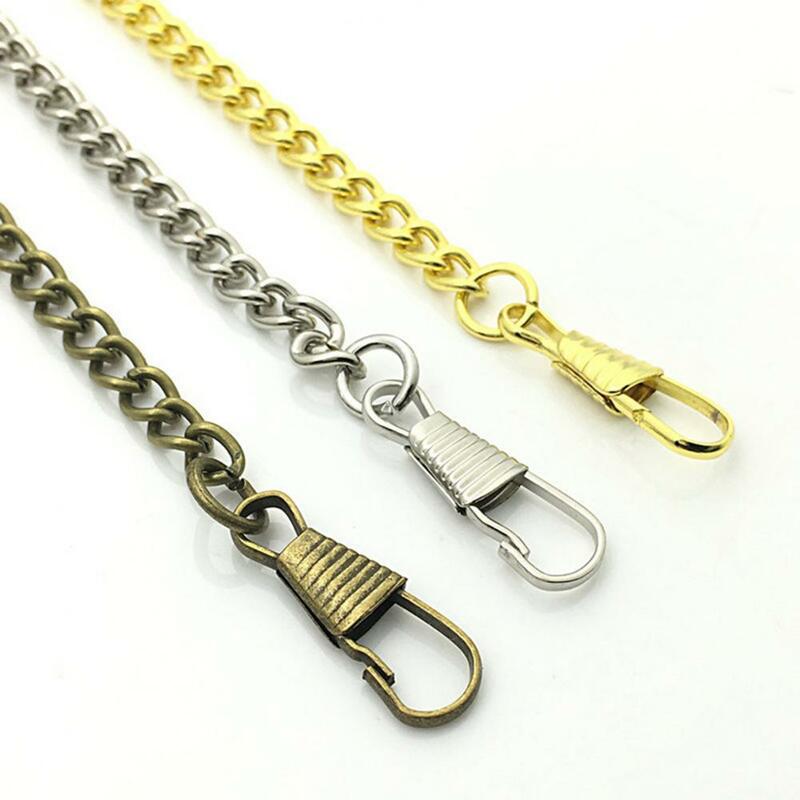 Vintage Pocket Watch Chain Decor Necklace Twisted Chain Chic Link Chain Stylish Loop Chain Women Men Fashion Hip Hop Pants Chain