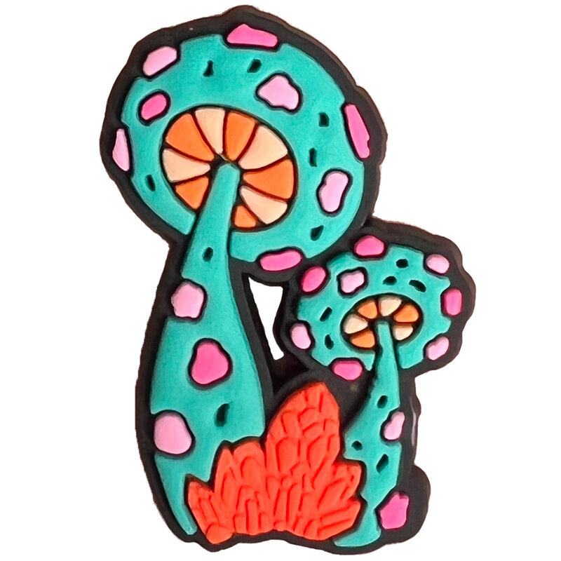 Wholesale 1-20pc PVC Shoe Charms for Mushroom Shoe Accessories Women Clogs Buckle Kids Pins DIY Decoration X-mas Gift