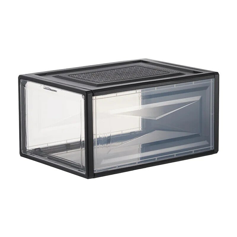New shoe box magnetic suction side open transparent storage box sports shoes display cabinet can be from the wall shoe cabinet