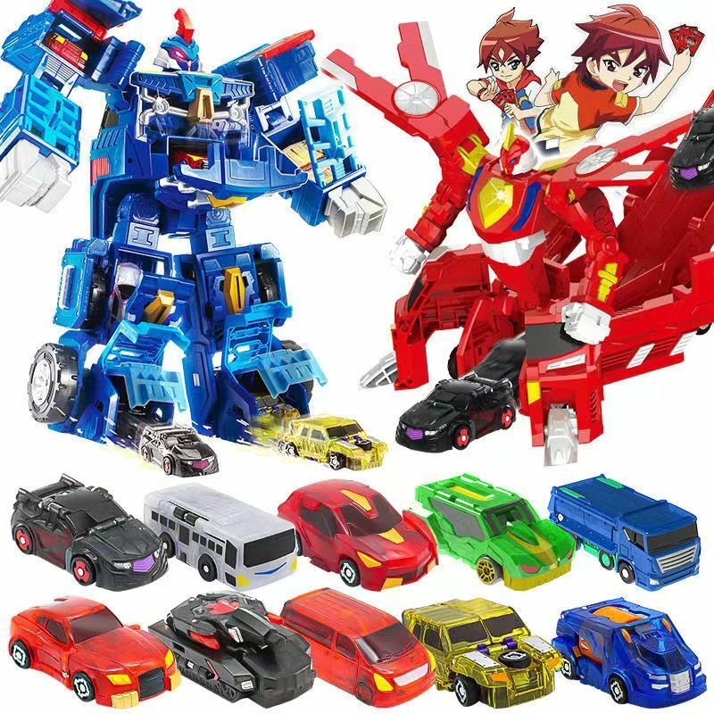 2022 New Turning meard Mega Dragon Teryx Transformation Truck Robot Cartoon Anime Car Model Toy Battle Arena Vehicle + 3 card