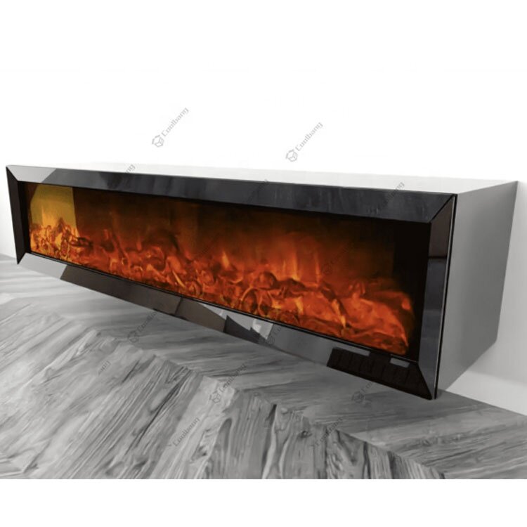 Modern Decorative Multi Color Firebox Wall Electric Hanging Fireplace