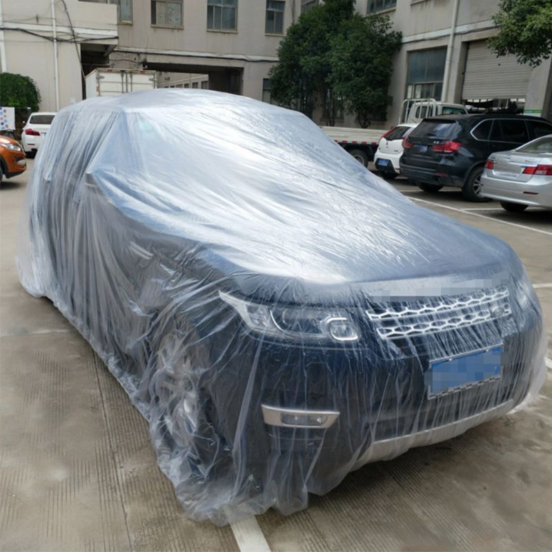 Coperture antipioggia per auto con copertura in plastica antipolvere impermeabile universale per esterni per trasporto