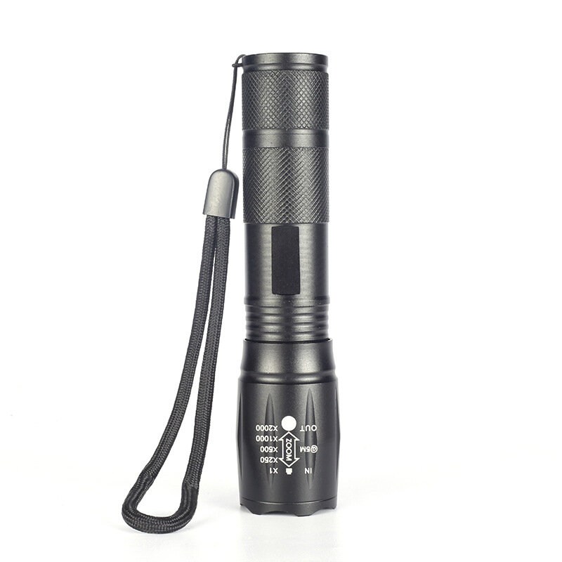 Linterna LED COB para senderismo al aire libre, foco de enfoque con Zoom, lámpara de 500 lúmenes, ajustable, impermeable