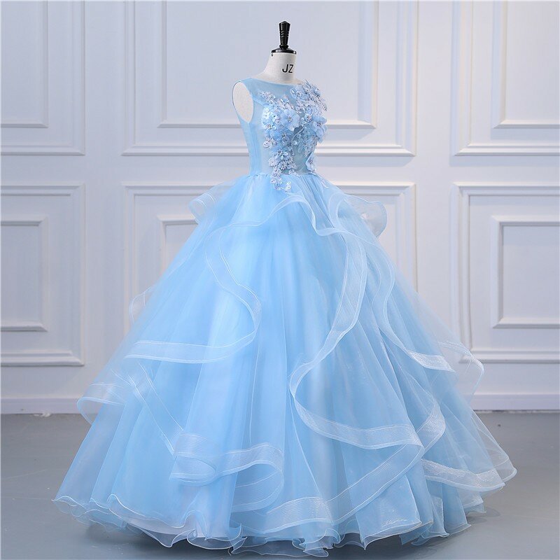 Ashley Gloria Flower Party Dress Sweet Quinceanera Dresses Classic Prom Ball Gown Plus Size Formal Gown Winter New Vestidos