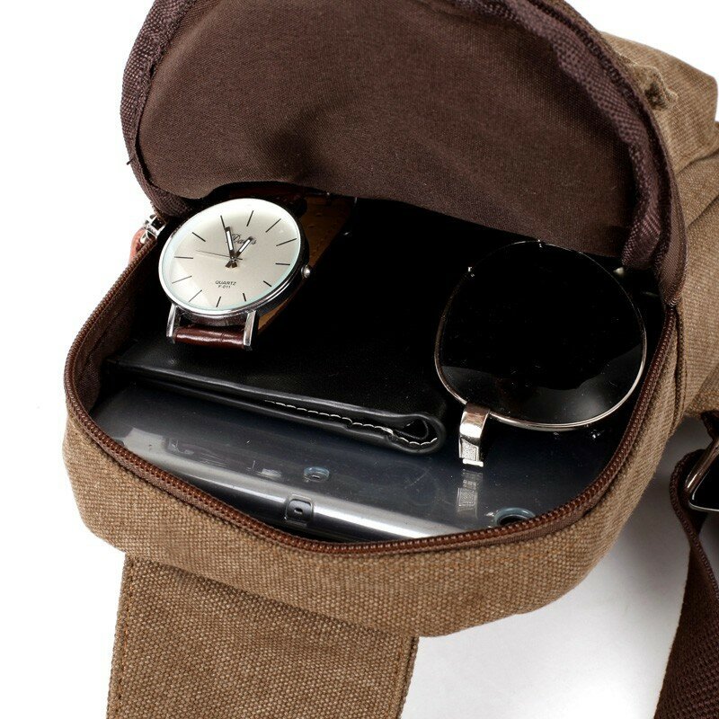 Mochila de lona para el pecho para hombre, bolso de viaje al aire libre para teléfono móvil, versión coreana de la tendencia, a la moda, 2024