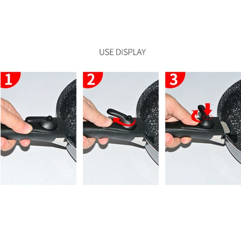 Universal หม้อกลางแจ้ง Handle ที่ถอดออกได้ PAN Handle REPLACEMENT Anti-Scalding คลิป Hand Grip สำหรับห้องครัว
