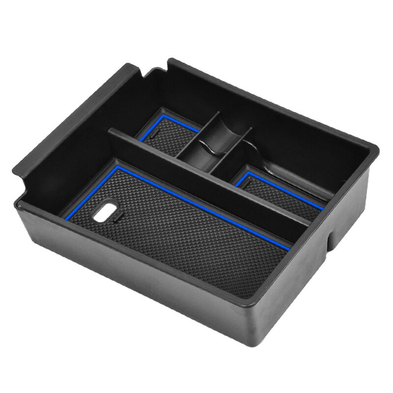 자동차 중앙 콘솔 팔걸이 보관 트레이 박스, 파란색 테두리 패드 ABS, 현대 투싼 NX4 2022 적합, 2021 신제품
