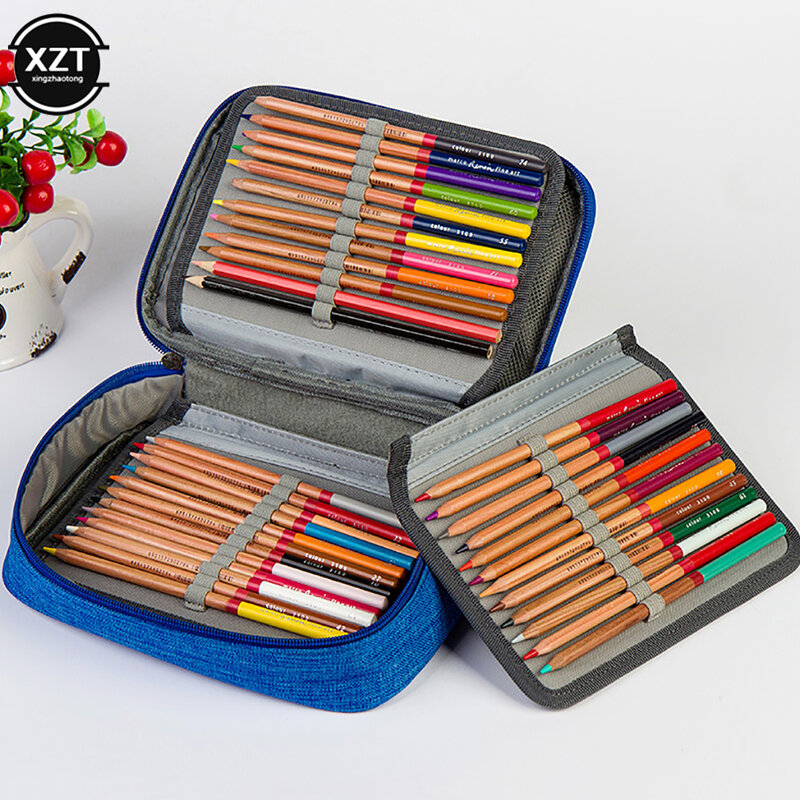 1 pz Multi-funzione sacchetto di matita 72 Slot grande capacità pittura portapenne scatola di immagazzinaggio borsa con cerniera Gadget forniture di cancelleria nuovo