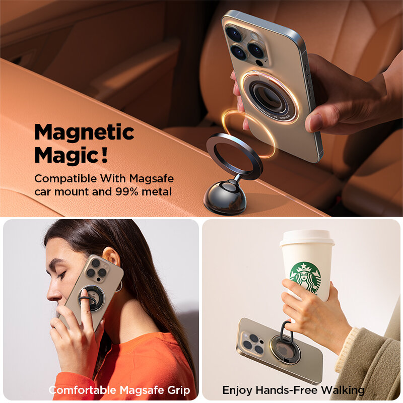Joyroom Ring Phone Holder Colorful Magnetic Kickstand Silicone Ring Magnetic Phone Grip Holder Stand For iPhone 15 14 13 Pro Max