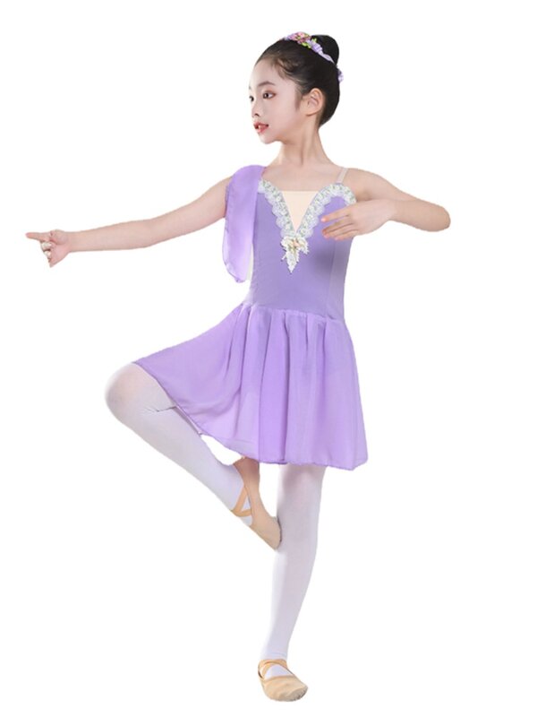 Kostiumy wydajnościowe dla dzieci Spódnice baletowe Tutu Dziewczęce stroje do tańca brzucha Ćwiczenia oceniane Gimnastyka Konkurs Taniec