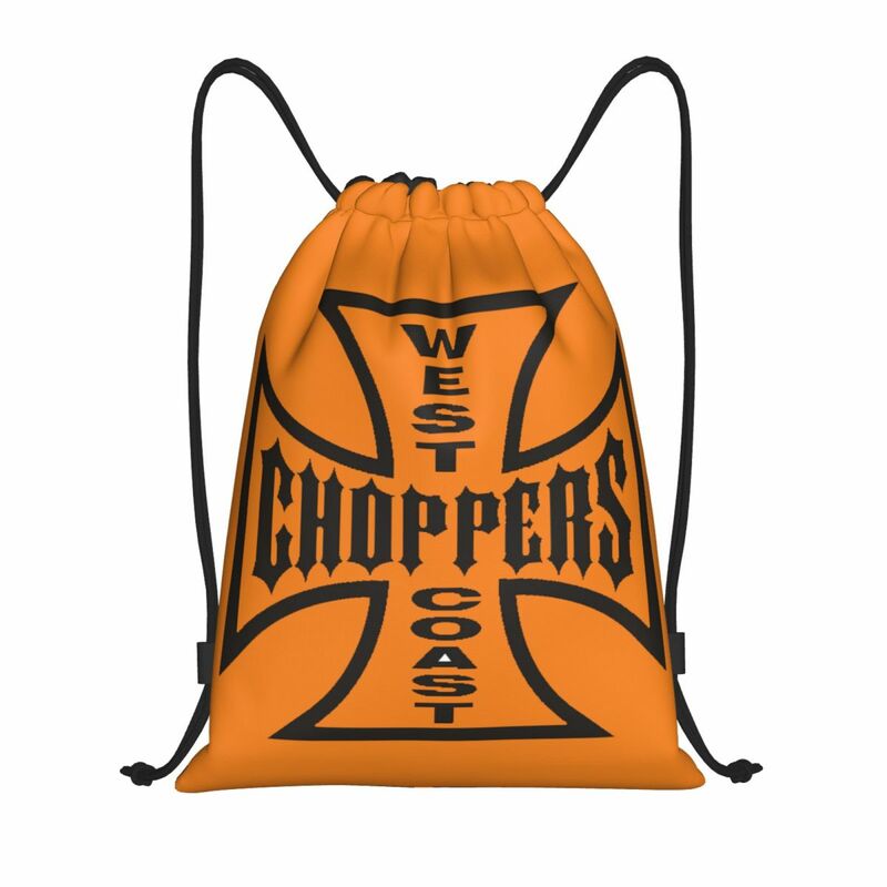 Custom West Coast Iron Chopper Cross coulisse borse per lo Shopping zaini Yoga uomo donna sport Gym Sackpack