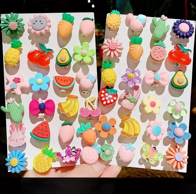 귀여운 소녀 귀걸이 귀 클립, 귀 구멍 없는 꽃 귀걸이, 어린이 공주 소녀 생일 선물, 어린이 액세서리, 10 개, 신제품