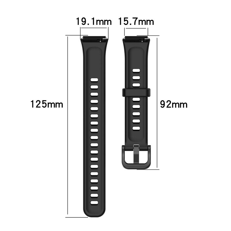 Pulseira de relógio de silicone pulseira de substituição correa pulseira smartwatch pulseira esporte banda relógio inteligente acessórios para huawei banda 7