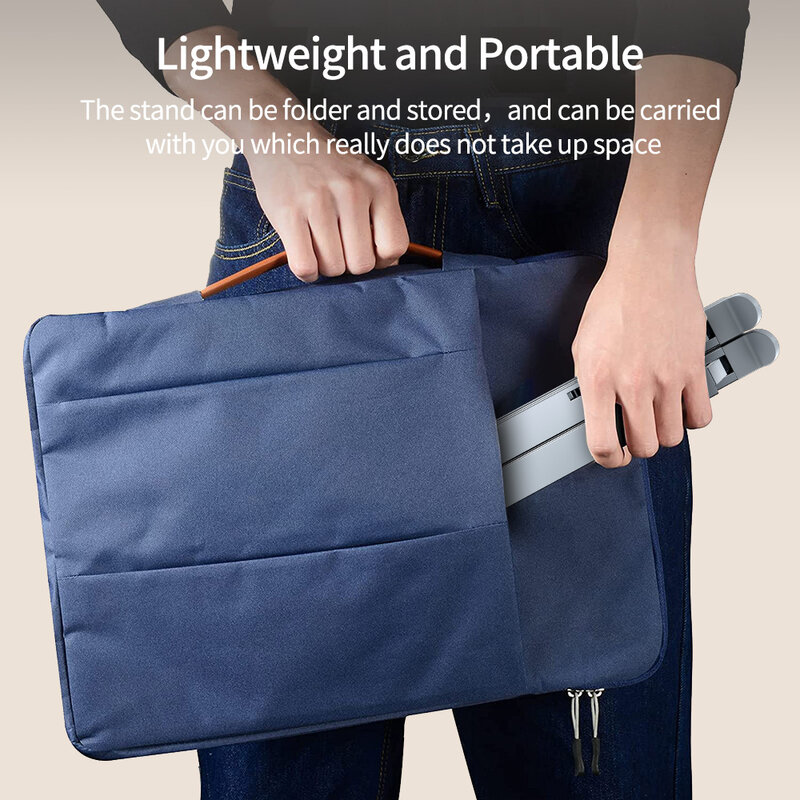 MC N8 BARU Adjustable Laptop Stand Aluminium untuk Macbook Tablet Notebook Stand Meja Cooling Pad Lipat Laptop Holder