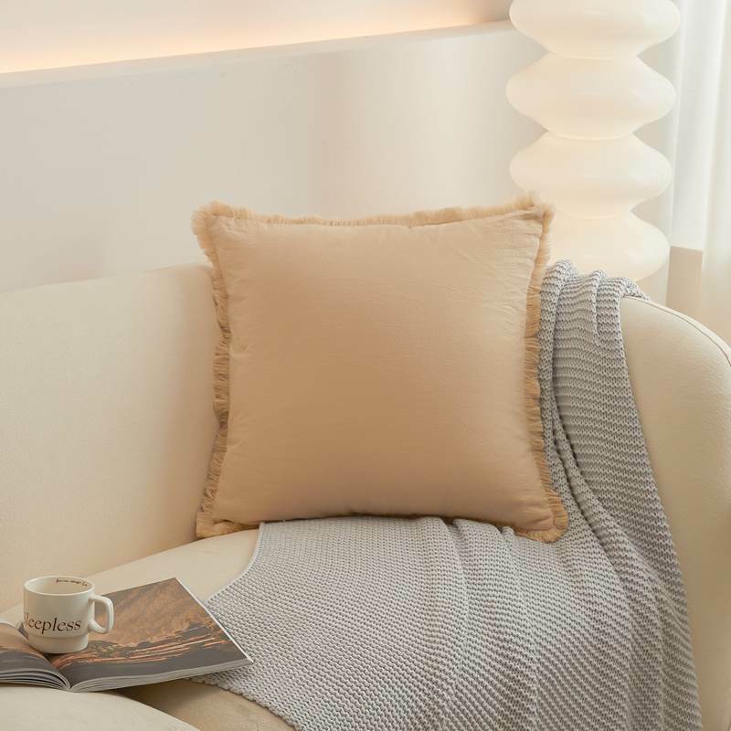Juste de coussin moderne pour canapé, taie d'oreiller décorative géométrique, solide, 45x45