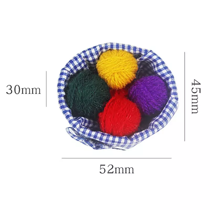 1/12 Doll House Miniature Cloth Wool Basket Simulation Housekeeping Model Toys for Mini Decoration Dollhouse Accessories