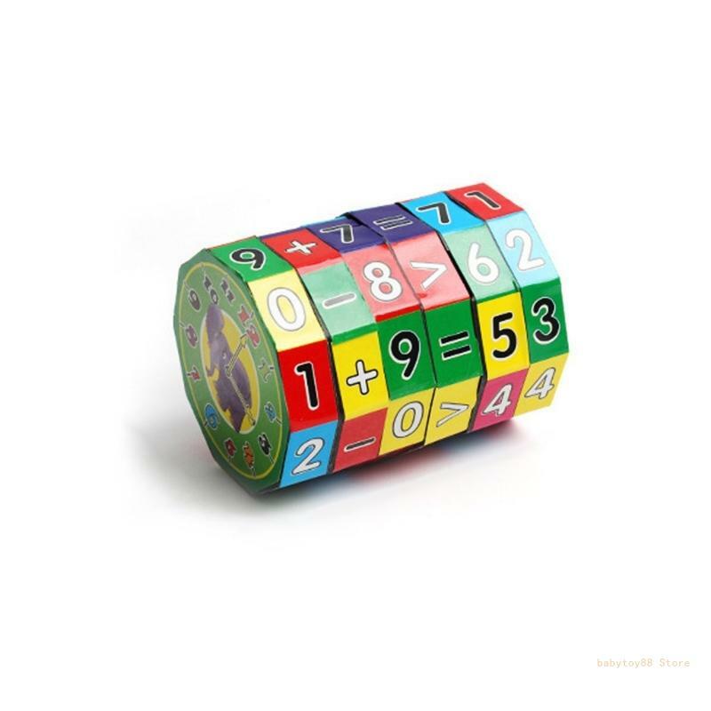 Y4UD accesorios enseñanza juguete matemáticas cubo mágico juguete educativo rompecabezas para niños pequeños combinados