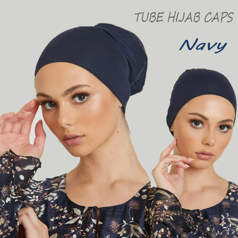 Gorros de tubo Hijab para mujer, gorro deportivo musulmán, turbante islámico para la cabeza, novedad de 2024