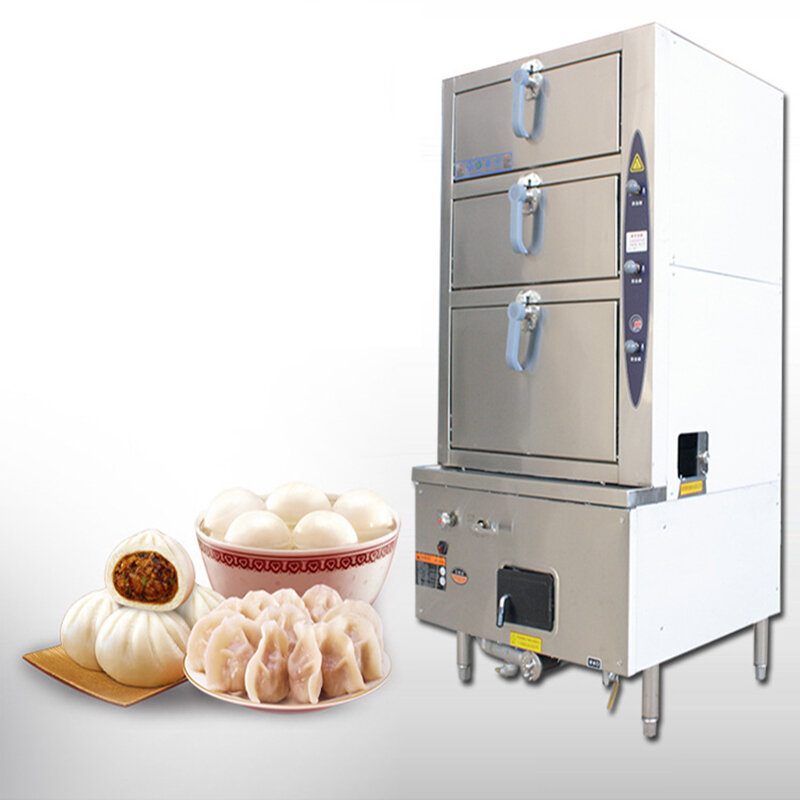 Mesin uap nasi makanan laut kabinet kotak otomatis listrik komersial/Model Gas masak industri kualitas tinggi kue pangsit telur
