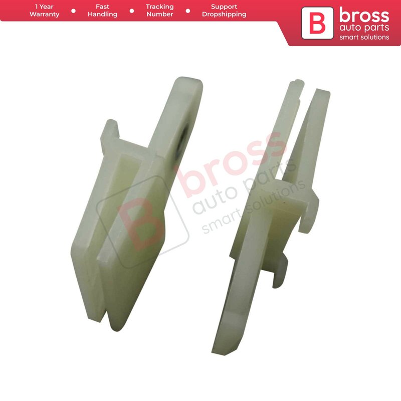 Bross Auto-onderdelen BWR5022 2 Stuks Window Regulator Glas Kanaal Slider Sash Connector Clips Voor Pontiac Oldsmobile