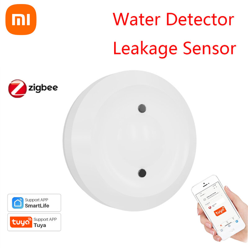 Xiaomi-Tuya ZigBee Linkage Água Inundação Vazamento Imersão Sensor, detector de transbordamento impermeável, Smart Life Security Protection