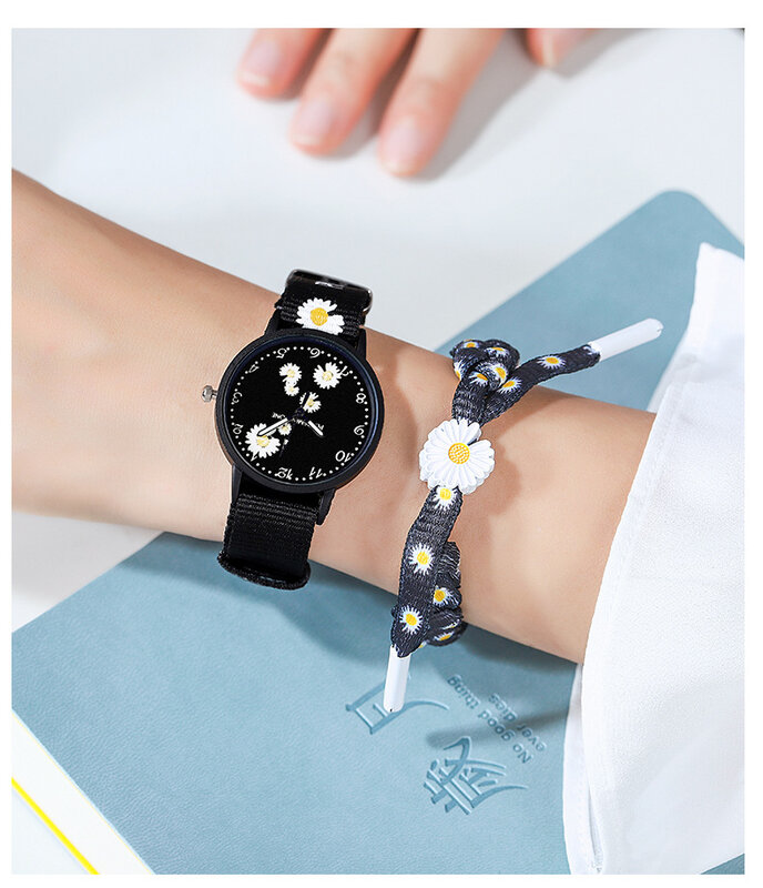 Горячая Мода часы для женщин повседневные женские кварцевые наручные часы Простой циферблат W/ Daisy женские часы Relogio Feminino