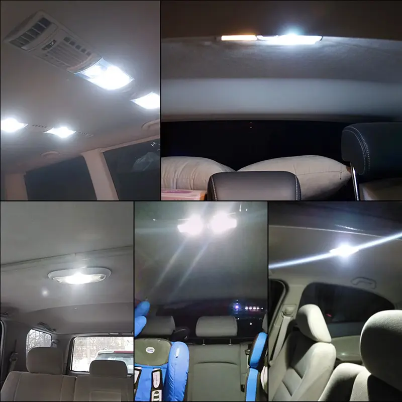 Canbus LED Dome Festoon, White Auto Matrícula, Porta Lâmpada de Backup, Lâmpada de leitura, Reverse Estacionamento Luz, 1X, 2835, 8SMD, 31mm-41mm