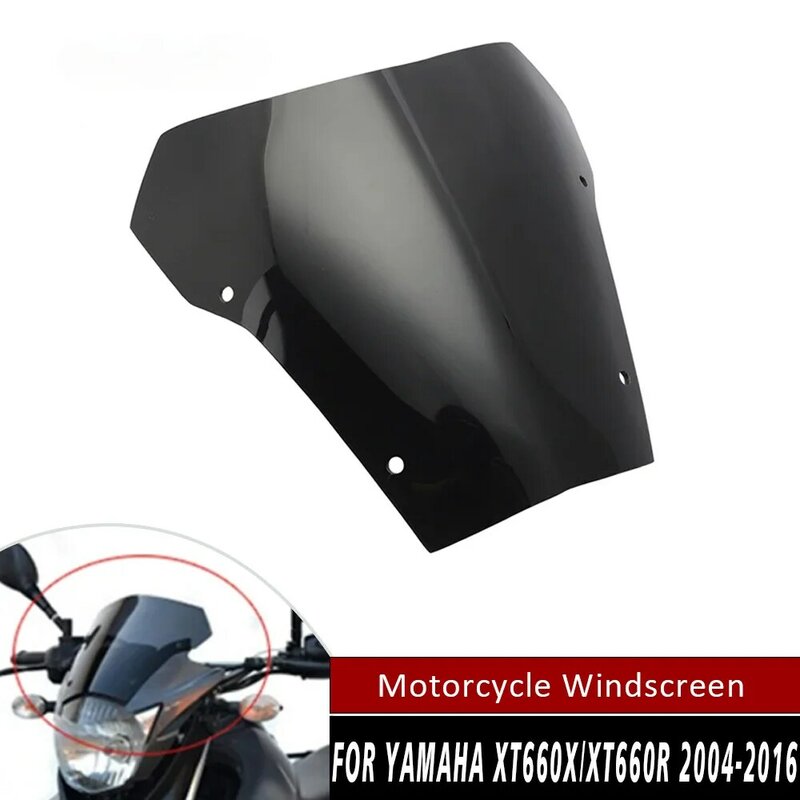 Defletores de pára-brisa dianteiro da motocicleta, pára-brisas, proteção contra vento, acessórios para Yamaha XT660R, XT660X, 2004-2015, 2016, XT 660 X