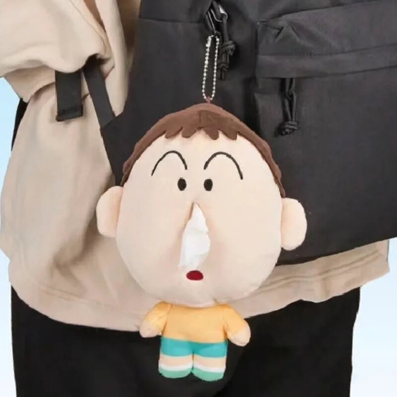 22cm Anime Boochan peluche ciondolo portachiavi cassetto scatola di carta bambola cartone animato moccio scatola di asciugamani di carta bambola