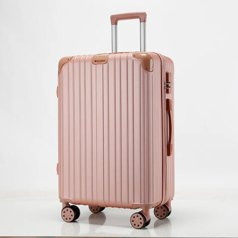 PLUENLI-maleta de equipaje con contraseña para hombre y mujer, maleta con ruedas universales