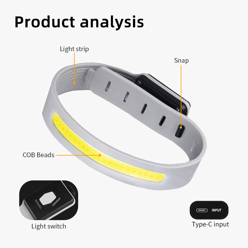 Night Running Armband LED Light Outdoor Sport USB Rechargeable Flashing Light Safe Belt Arm Leg Warning Wristband Cycling Light