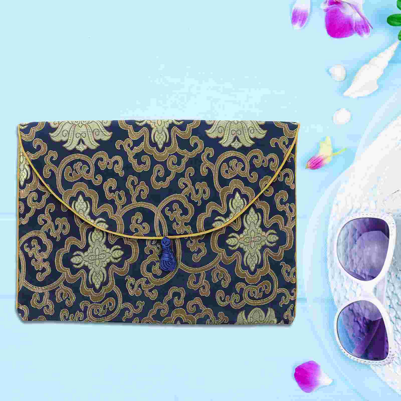 English title: Bible Covers Case Brocade Bag Church Jewelry Gift Bags Confucian Pocket Organizer Book Storage Envelope