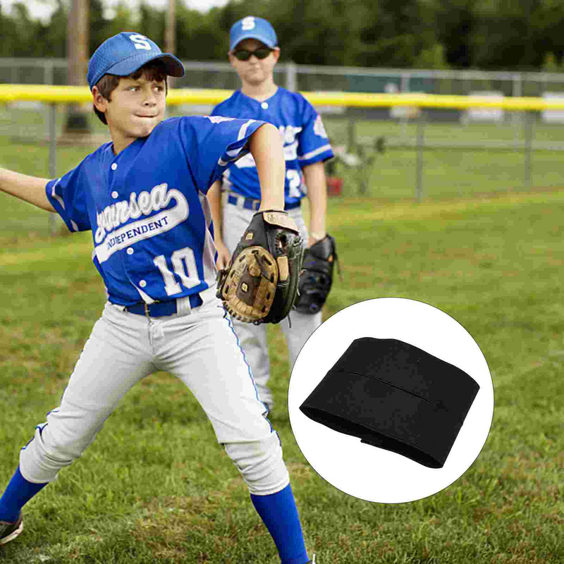 Черные перчатки с Бейсбольным ремешком для бросания кувшина для занятий спортом Профессиональный Софтбол на клейкой основе