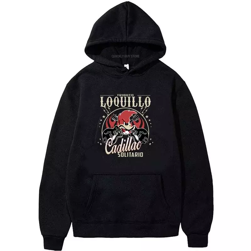 Loquillo Theme Hooded Sweatshirt for Men, Essentials Hoodie, Y2K Vestuário, Novo